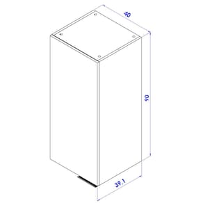 Armário Aéreo Bartira Cristal MDP 15mm com 1 Porta e 2 Prateleiras - 40cm de largura