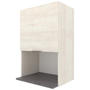 Armário de Cozinha Aéreo Bartira Cristal MDP 15mm com Nicho para Micro-ondas e 1 Porta - 60cm de largura - Freixo - 1