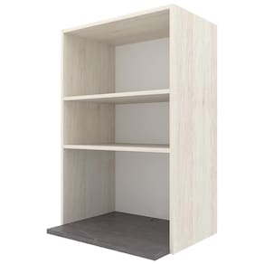 Armário de Cozinha Aéreo Bartira Cristal MDP 15mm com Nicho para Micro-ondas e 1 Porta - 60cm de largura - Freixo - 3