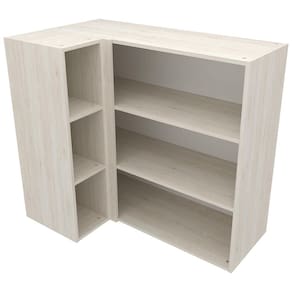 Armário Aéreo de Canto Bartira Cristal MDP 15mm com 1 Porta e 2 Prateleiras - 101,8cm de largura - Freixo - 2
