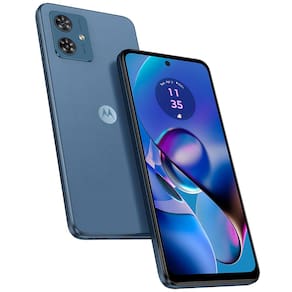 Smartphone Motorola Moto G54 5G Azul Vegan Leath 256GB, 8GB RAM, Tela de 6.5", Câmera Traseira Dupla, Selfies de 16MP, Android e Processador Octa-Core