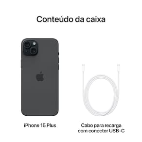 Apple iPhone 15 Plus 128GB - Preto