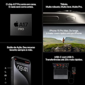 Apple iPhone 15 Pro Max 512GB - Titânio Azul