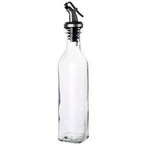 Conjunto de Galheteiros 2 Peças Dynasty em Vidro com Tampa Aço Inox 300ml - CJ GALHETEIRO VIDRO TAMPA INOX 2PC 300ML DYNASTY - 1