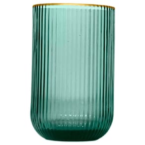 Conjunto com 6 Xícaras L`Hermitage Irish Coffee Cameratta em Vidro com Borda Dourada 425ml - Verde - 1
