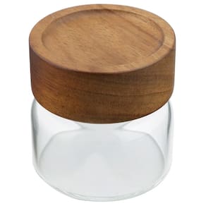 Porta Mantimento Dynasty em Vidro Borossilicato e Tampa em Madeira - 100ml