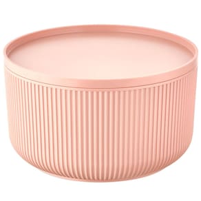 Travessa Redonda Dynasty Velout em Plástico com Tampa Rosa - 2,5L