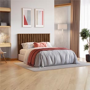 Cabeceira Casal/Queen Size Móveis Europa Vitória Ripada com Detalhes em Baixo Relevo - 166cm de largura