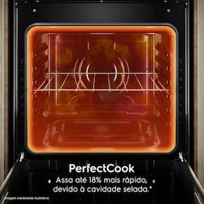 Fogão Electrolux 5 bocas Efficient FE5IB Mesa Inox PerfectCook VaporBake Bivolt Branco