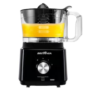 Multiprocessador de Alimentos Britânia Turbo 5 em 1 BMP900P com 2 Velocidades + Pulsar 1000W - Preto