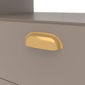 Cozinha Compacta Bartira Pérola com 5 Portas, 2 Gavetas, 1 Gavetão e 4 Prateleiras - 251cm de largura
