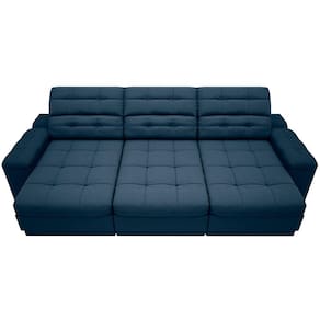 Sofá Retrátil Reclinável 4 Lugares DDS Next Brunello com Almofadas Fixas, Revestimento Velosuede e Espuma D26 - 230cm de largura