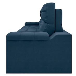 Sofá Retrátil Reclinável 4 Lugares DDS Next Brunello com Almofadas Fixas, Revestimento Velosuede e Espuma D26 - 230cm de largura