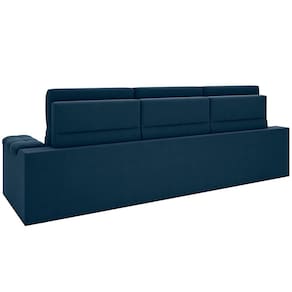 Sofá Retrátil Reclinável 4 Lugares DDS Next Brunello com Almofadas Fixas, Revestimento Velosuede e Espuma D26 - 230cm de largura