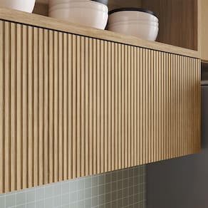 Armário Aéreo Nesher Marquesa em MDF 15mm com 1 Porta e 1 Prateleira - 120cm de largura - Nature - 1