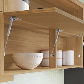 Armário Aéreo Nesher Marquesa em MDF 15mm com 1 Porta e 1 Prateleira - 120cm de largura - Nature - 2