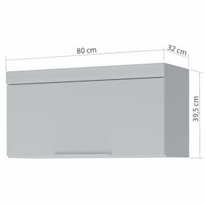 Armário Aéreo Nesher Marquesa em MDF 15mm com 1 Porta e 1 Prateleira - 80cm de largura