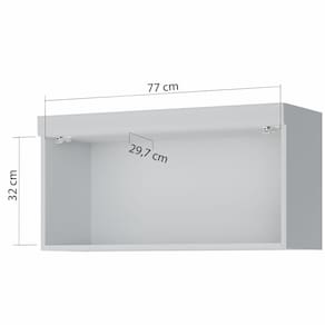 Armário Aéreo Nesher Marquesa em MDF 15mm com 1 Porta e 1 Prateleira - 80cm de largura