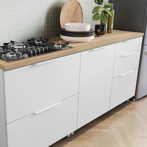 Balcão Nesher Marquesa em MDF 15mm com 1 Porta, 1 Gaveta e 1 Prateleira - 80cm de largura