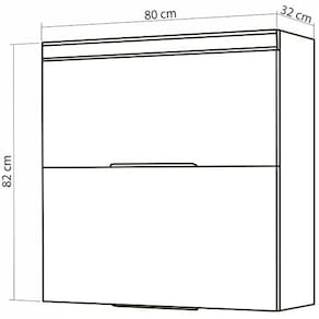 Armário Aéreo Nesher Marquesa em MDF 15mm com 2 Portas e 1 Prateleira - 80cm de largura - Branco - 3
