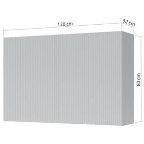 Armário Aéreo Nesher Rainha em MDF 15mm com 2 Portas e 1 Prateleira - 120cm de largura