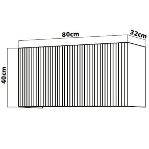 Armário de Geladeira Nesher Rainha em MDF 15mm com 1 Porta e 1 Prateleira - 80cm de largura - Branco - 3