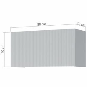 Armário de Geladeira Nesher Rainha em MDF 15mm com 1 Porta e 1 Prateleira - 80cm de largura - Branco - 1