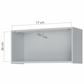 Armário de Geladeira Nesher Rainha em MDF 15mm com 1 Porta e 1 Prateleira - 80cm de largura - Branco - 2