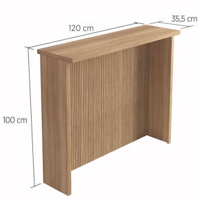 Painel de Ilha Canelado Nesher em MDF 15mm - 120cm de largura - Nature - 3