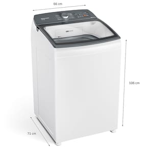 Lavadora de Roupas Brastemp 15Kg BWF15AB com Ciclo Tira Manchas Advanced, Ciclo Antibolinhas e Smart Sensor - Branca