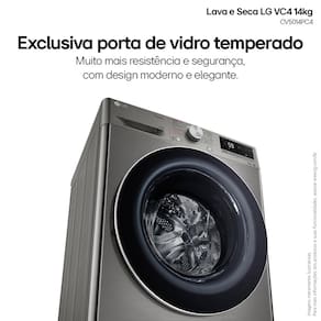 Lava e Seca LG 14Kg/8Kg Smart VC4 CV5014PC4 com Inteligência Artificial AI DD™ - Inox