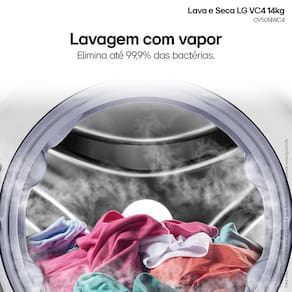 Lava e Seca LG 14Kg/8Kg Smart VC4 com Inteligência Artificial AI DD™ CV5014WC4 - Branca