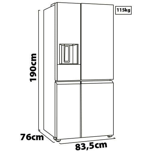 Geladeira Electrolux 541L Multidoor IQ8IB FlexiSpace Pro Séries