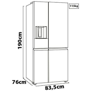 Geladeira Electrolux 541L Multidoor IQ8IB com FlexiSpace Pro Séries - Preta