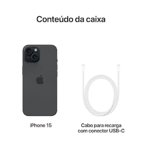 Apple iPhone 15 256GB - Preto