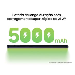 Smartphone Samsung Galaxy A05 Preto 128GB, 4GB RAM, Processador Octa-Core, Bateria de 5000mAh, Tela Infinita de 6.7", Câmera Traseira Dupla, Dual Chip