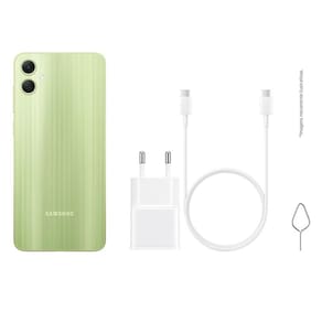 Smartphone Samsung Galaxy A05 Verde 128GB, 4GB RAM, Processador Octa-Core, Câmera Traseira Dupla 50MP, Selfie 8MP, Tela Infinita de 6.7", Dual Chip