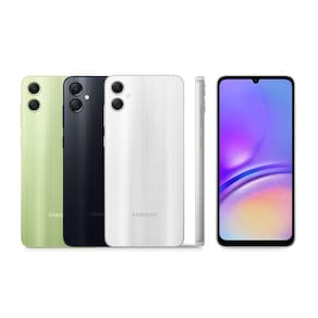 Smartphone Samsung Galaxy A05 Prata 128GB, 4GB RAM, Processador Octa-Core, Bateria de 5000mAh, Tela Infinita de 6.7", Câmera Traseira Dupla Dual Chip