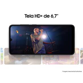 Smartphone Samsung Galaxy A05 Prata 128GB, 4GB RAM, Processador Octa-Core, Bateria de 5000mAh, Tela Infinita de 6.7", Câmera Traseira Dupla Dual Chip