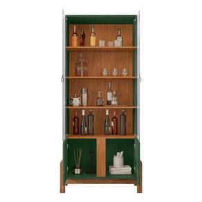 Cristaleira Casa D Lizz com 2 Portas em MDF e 2 Portas de Vidro