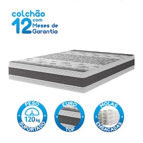 Colchão Casal Umaflex Diamont com Molas Ensacadas 28 x 138 x 188 cm – Cinza/Branco - 2