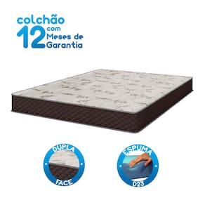 Colchão Casal Umaflex New Sublime Espuma D23 14 x 138 x 188 cm – Marrom/Floral - 2