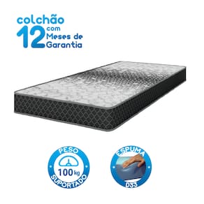 Colchão Solteiro Umaflex Thor Espuma D33 19 x 88 x 188 – Preto/Cinza - 2