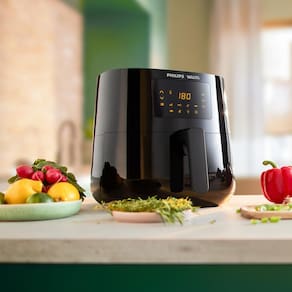 Fritadeira Elétrica Sem Óleo Air Fryer Philips Walita RI9270 Digital 6,2 L - Preta