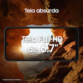Smartphone Samsung Galaxy A05s Prata 128GB, 6GB RAM, Tela Infinita de 6.7", Processador Octa-Core, Câmera Tripla Traseira e Selfie de 13MP