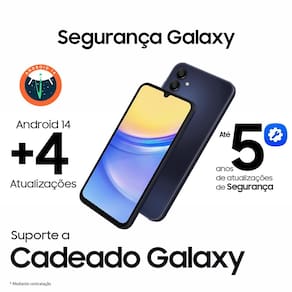 Smartphone Samsung Galaxy A15 5G Azul Escuro 256GB, 8GB RAM, Processador Octa-Core, Câmera Tripla Traseira, Tela Super Amoled de 6.5" 90Hz
