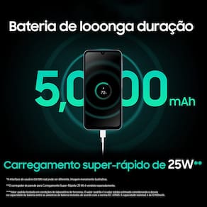 Smartphone Samsung Galaxy A15 5G Azul Claro 256GB, 8GB RAM, Processador Octa-Core, Câmera Tripla Traseira, Tela Super Amoled de 6.5" 90Hz