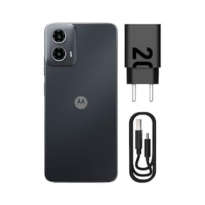 Smartphone Motorola Moto g34 5G Preto 128GB, 4GB RAM + 4GB Ram Boost, AI Câmera 16MP Sensor FPS Lateral