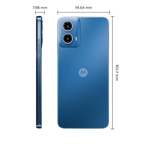 Smartphone Motorola Moto g34 5G Azul 128GB, 4GB RAM + 4GB Ram Boost, AI Câmera 16MP Sensor FPS Lateral