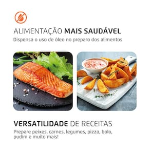 Fritadeira Elétrica Sem Óleo Air Fryer Oven 2 em 1 Mondial AFON-12L-BI 12L Digital – Preta/Inox